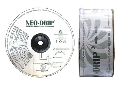 капельная лента neo-drip (толщина 6 mils), шаг 25 см, вылив 1,35 л/ч - 2500 м